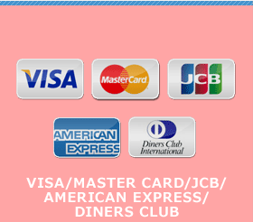 VISA/MASTER CARD/JCB/AMERICAN EXPRESS/DINERS CLUB